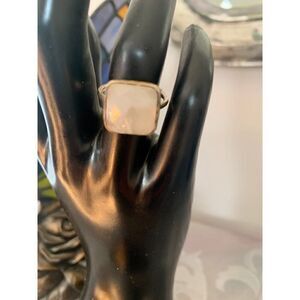 Faceted Quartz Cabochon ring, in Gold, Vintage